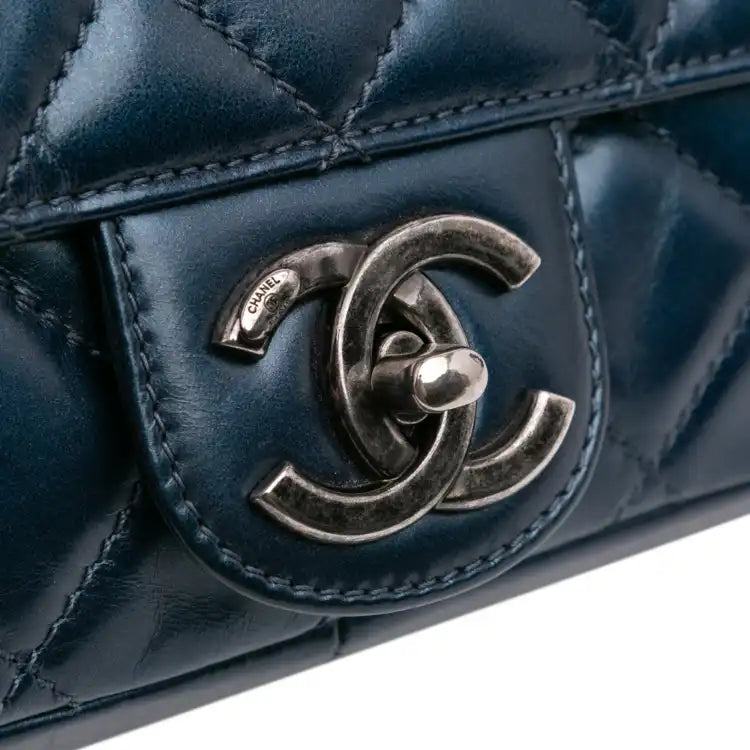 Chanel Quilted Glazed Calfskin Coco Pleats Flap