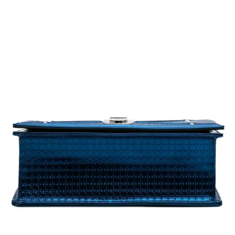 Dior Medium Metallic Patent Microcannage Diorama Crossbody