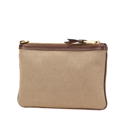 Prada Canvas Logo Pouch