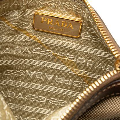 Prada Canvas Logo Pouch