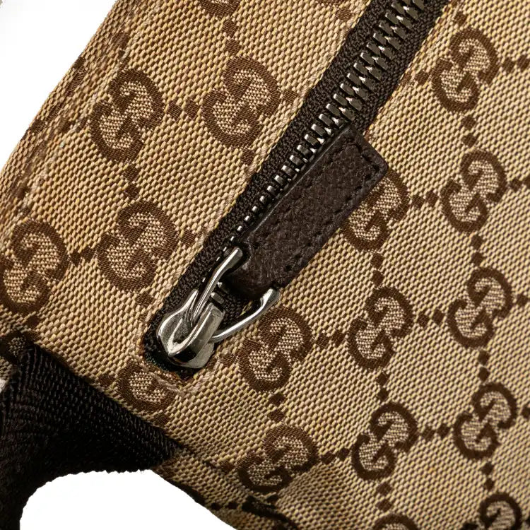 Gucci GG Canvas Double Pocket Belt Bag