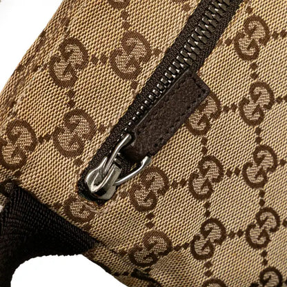 Gucci GG Canvas Double Pocket Belt Bag