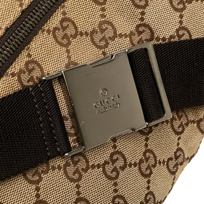 Gucci GG Canvas Double Pocket Belt Bag