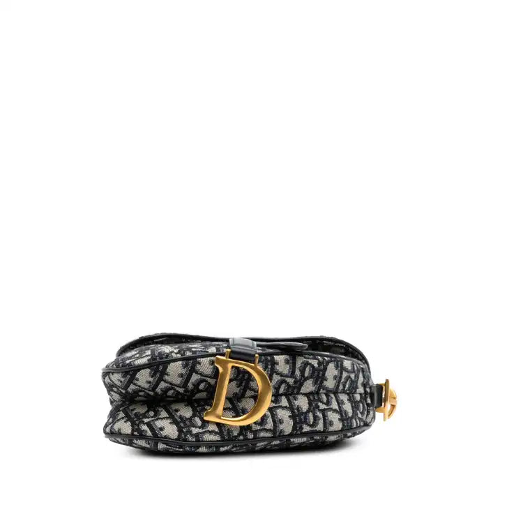 Dior Mini Oblique Canvas Saddle Bag