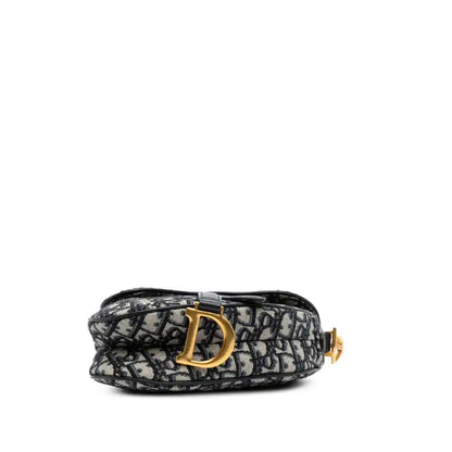 Dior Mini Oblique Canvas Saddle Bag
