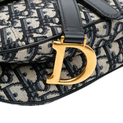 Dior Mini Oblique Canvas Saddle Bag