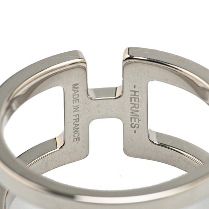 Hermès Palladium Plated H En Rond Scarf Ring