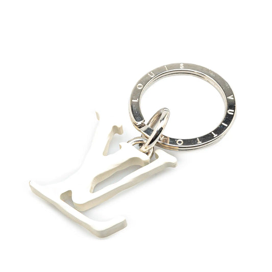 Louis Vuitton Stainless Steel LV Initials Key Holder And Bag Charm