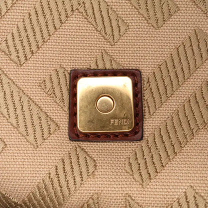 Fendi Medium Embroidered Canvas Baguette Satchel