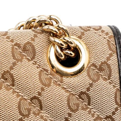Gucci Mini GG Marmont Matelasse Canvas Flap Crossbody