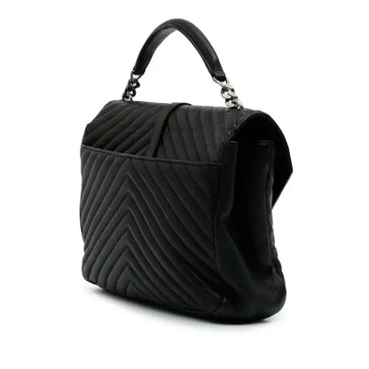 Saint Laurent Large Monogram Chevron Sheepskin College Bag
