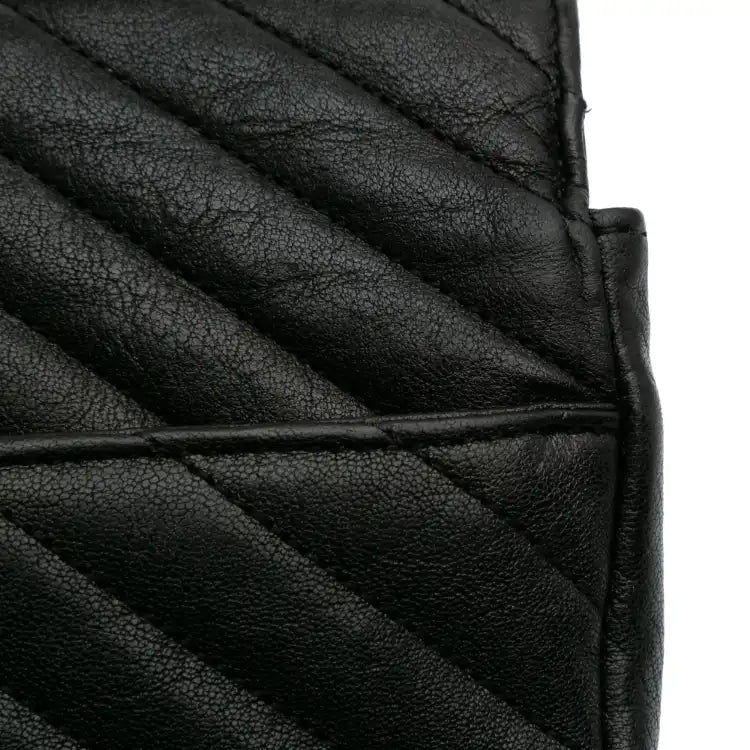 Saint Laurent Large Monogram Chevron Sheepskin College Bag