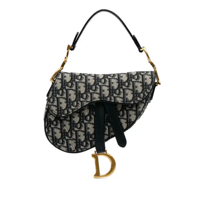 Dior Mini Oblique Canvas Saddle Bag