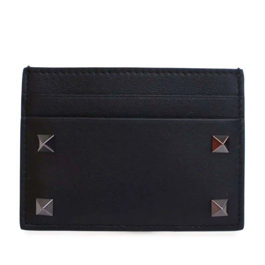 Valentino Leather Rockstud Card Holder