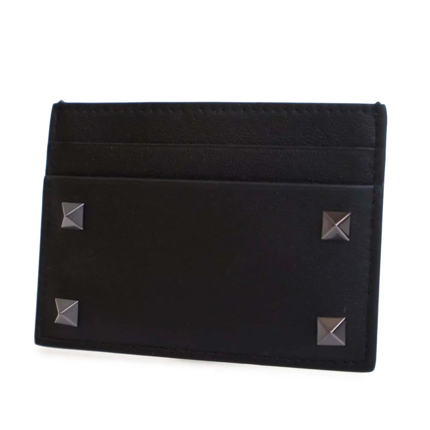 Valentino Leather Rockstud Card Holder