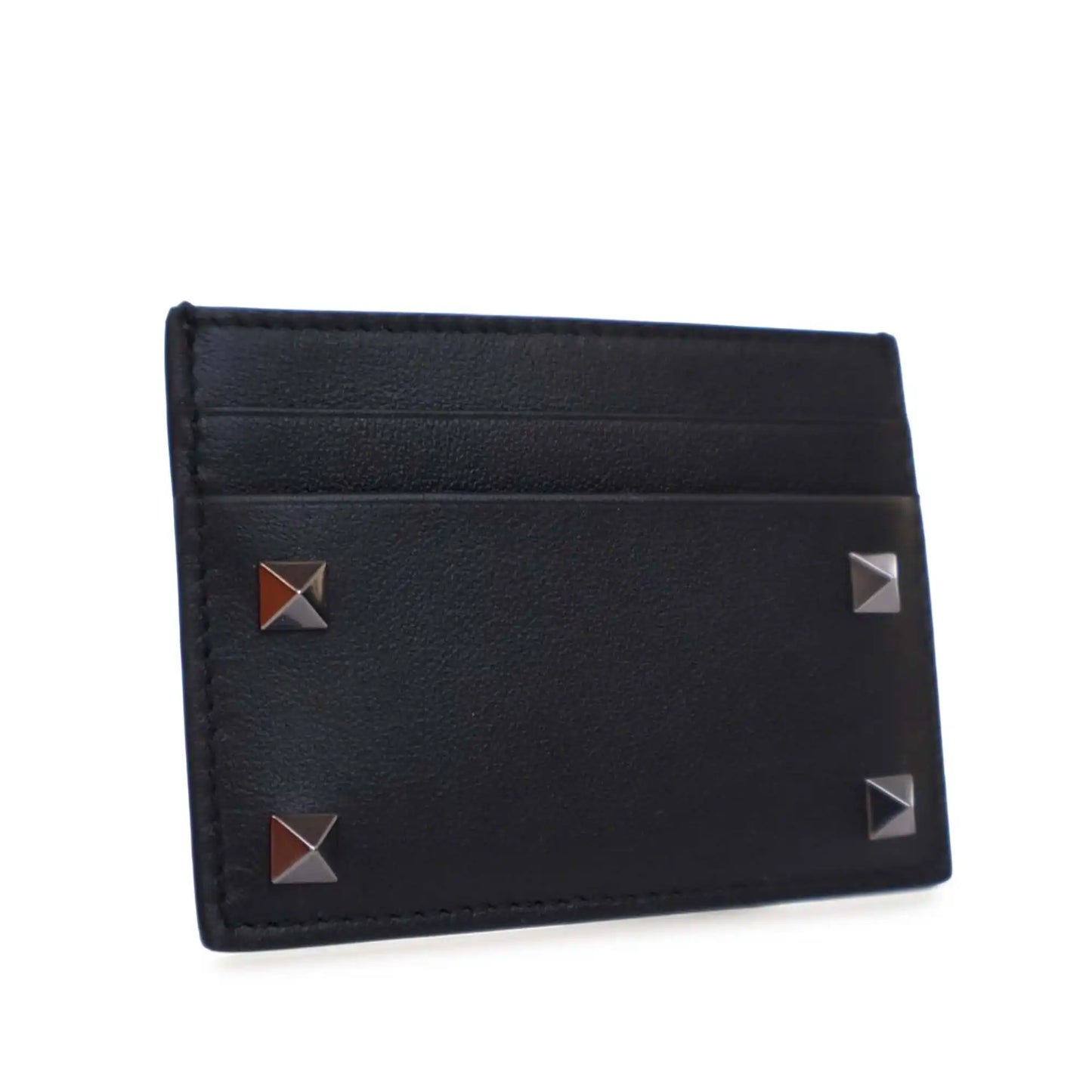 Valentino Leather Rockstud Card Holder