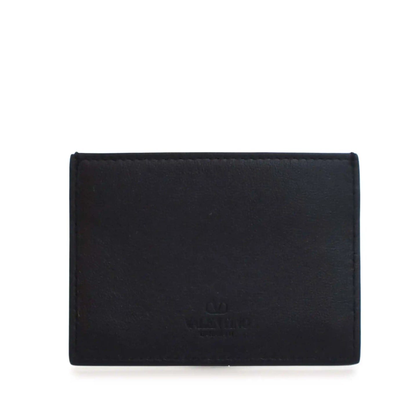 Valentino Leather Rockstud Card Holder