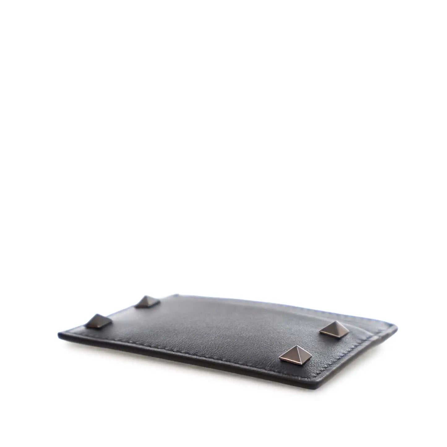 Valentino Leather Rockstud Card Holder