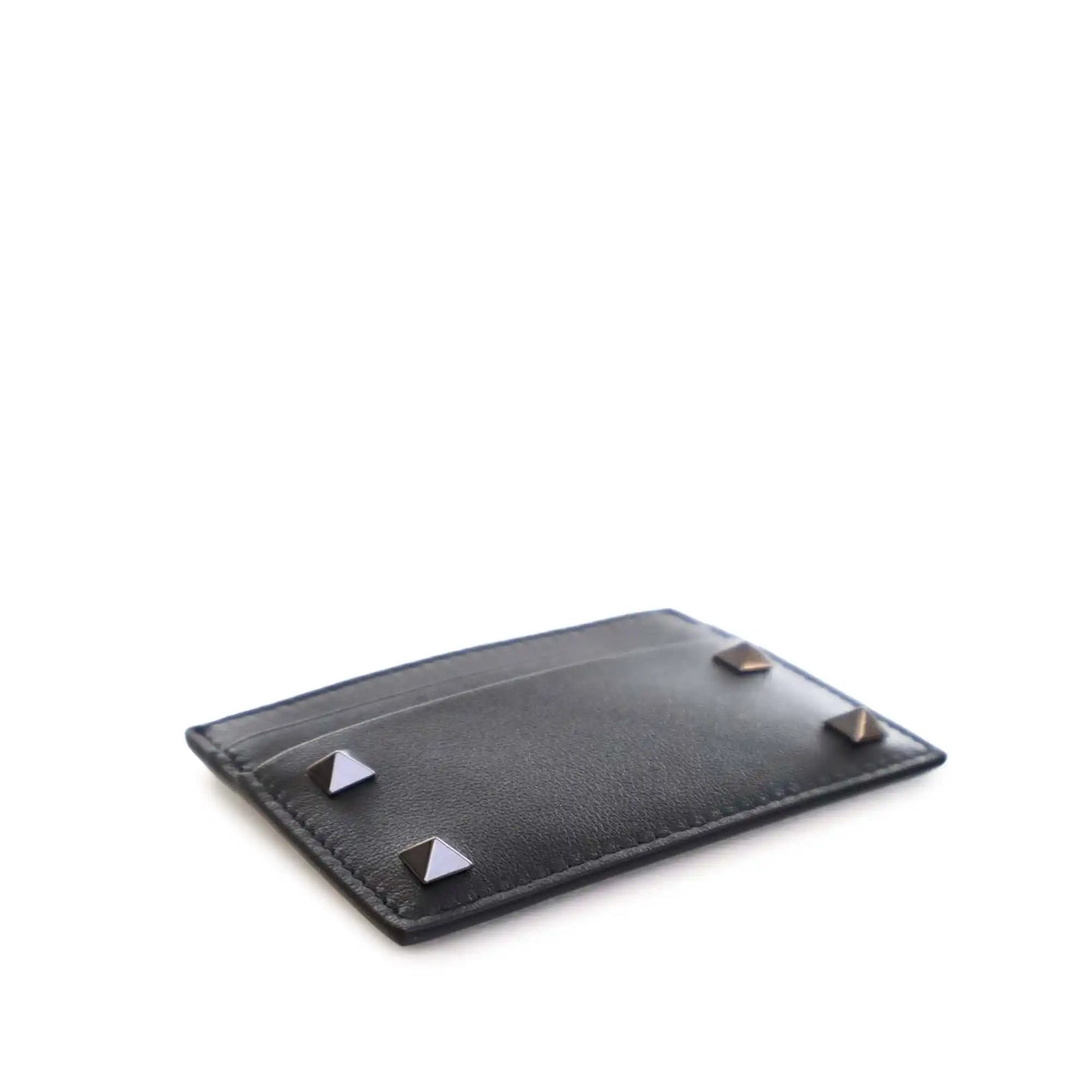 Valentino Leather Rockstud Card Holder