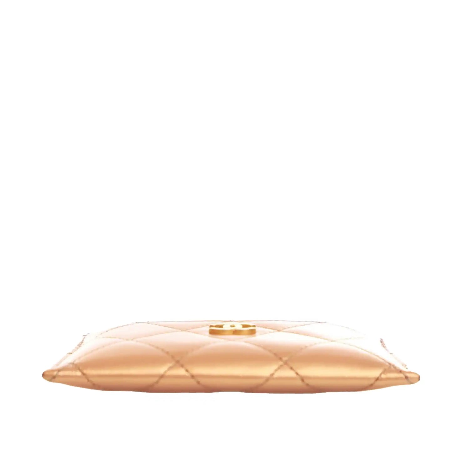 Chanel CC Quilted Metallic Lambskin Card Holder