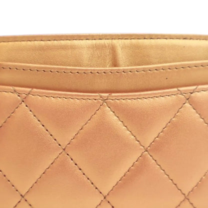 Chanel CC Quilted Metallic Lambskin Card Holder