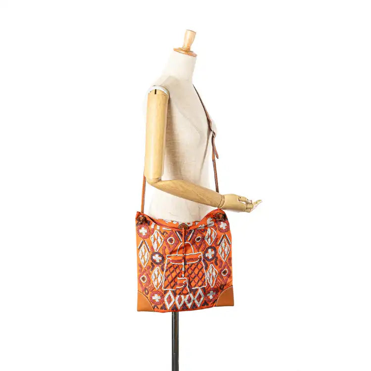 Hermès Silk and Barenia Kelly En Perles Silky City 33