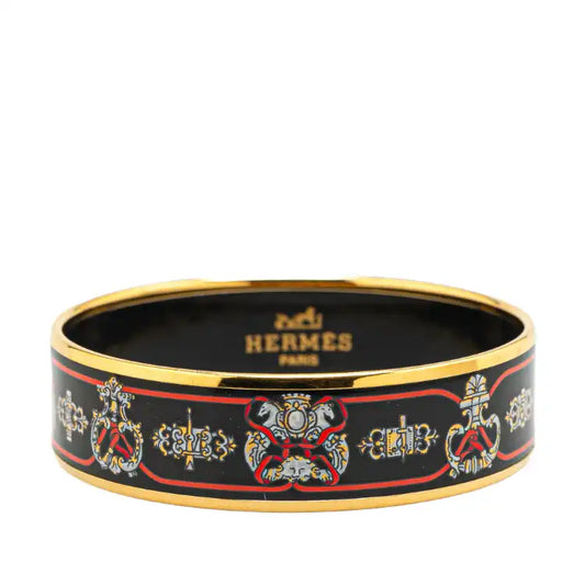 Hermès Wide Horse Enamel Bangle 65