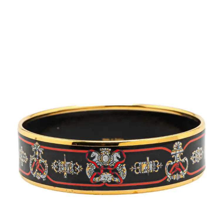 Hermès Wide Horse Enamel Bangle 65