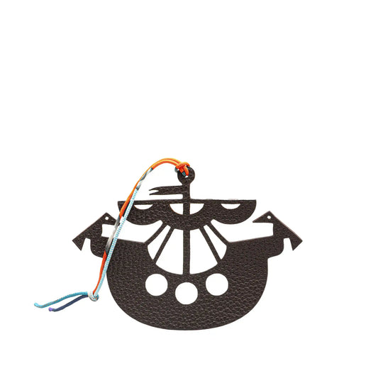 Hermès Leather Petit H Boat Bag Charm
