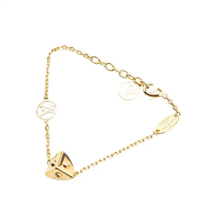 Louis Vuitton Gold Plated Trunkies Charm Bracelet