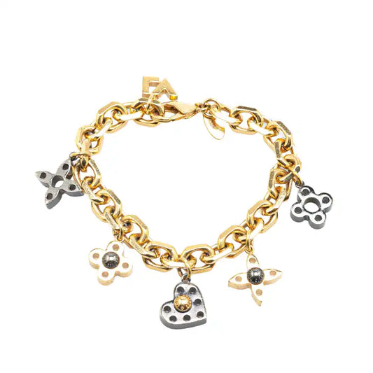 Louis Vuitton Gold Plated Hide and Seek Bracelet
