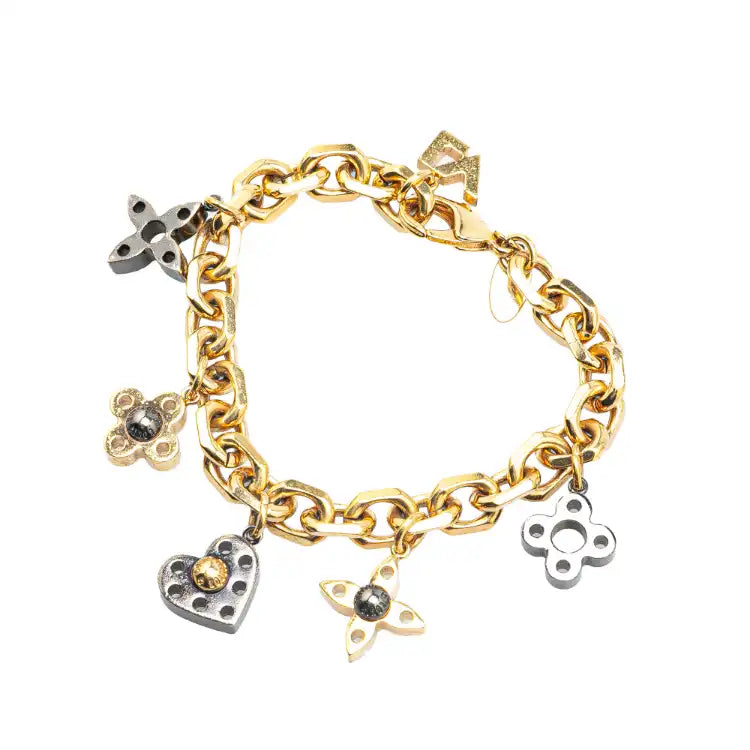 Louis Vuitton Gold Plated Hide and Seek Bracelet