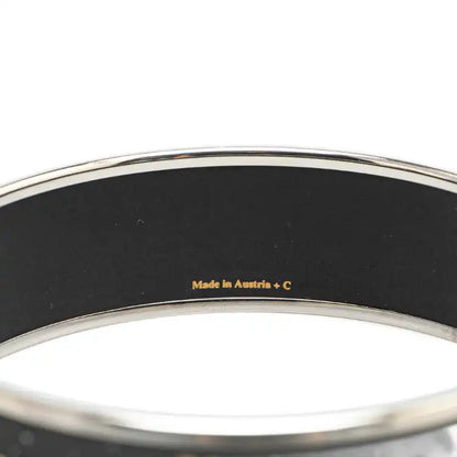 Hermès Wide Enamel Printed Horse Motif Bracelet