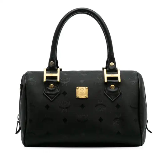 MCM Visetos Nylon Boston Bag