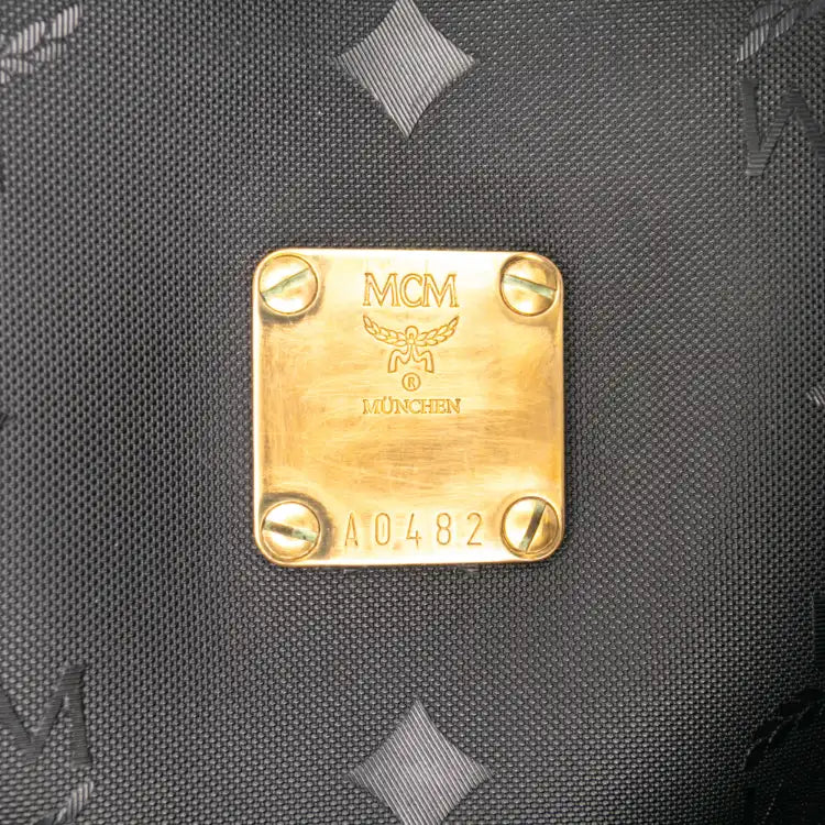 MCM Visetos Nylon Boston Bag