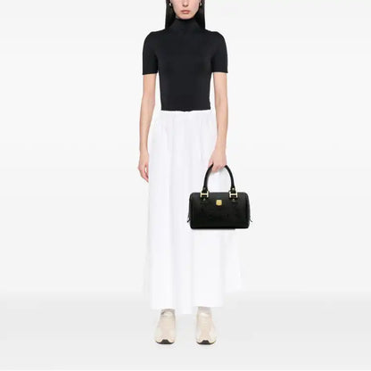 MCM Visetos Nylon Boston Bag