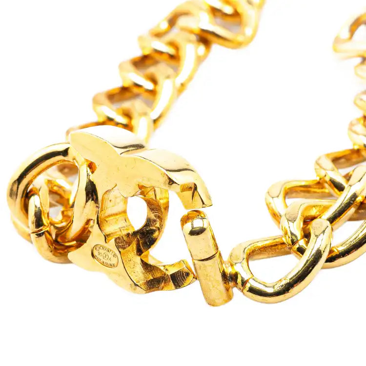 Chanel Gold Plated CC Turn Lock Choker Necklace
