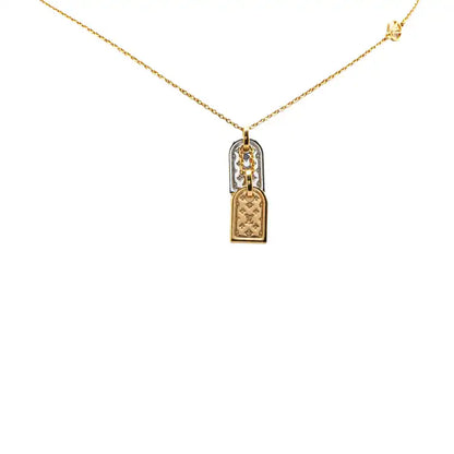 Louis Vuitton Gold Plated Nanogram Pendant Necklace