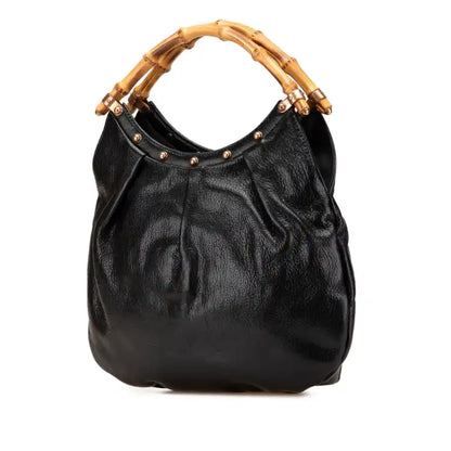 Gucci Studded Calfskin Bamboo Hobo