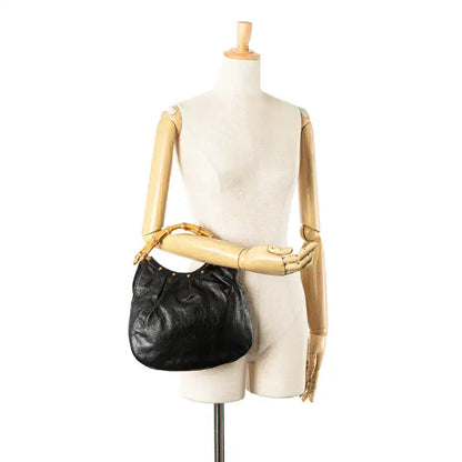 Gucci Studded Calfskin Bamboo Hobo