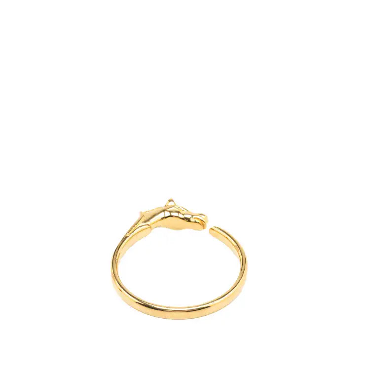 Hermès Gold Plated Tete de Cheval Horse Bangle