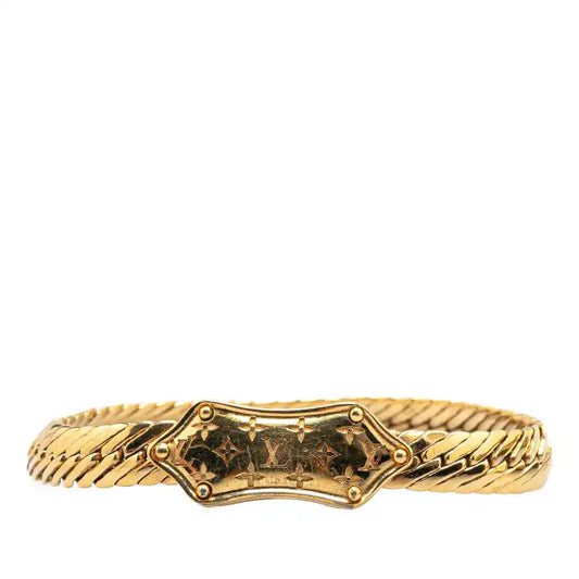 Louis Vuitton Gold Plated Nanogram Chain Bracelet