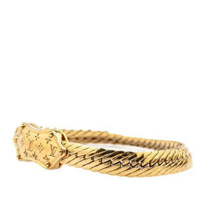 Louis Vuitton Gold Plated Nanogram Chain Bracelet