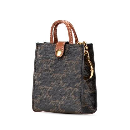 Celine Micro Triomphe Coated Canvas Vertical Cabas Bag Charm