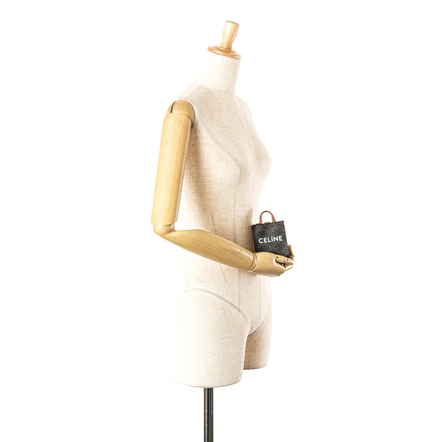 Celine Micro Triomphe Coated Canvas Vertical Cabas Bag Charm