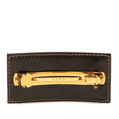 Fendi Zucca Canvas Barrette Hair Clip