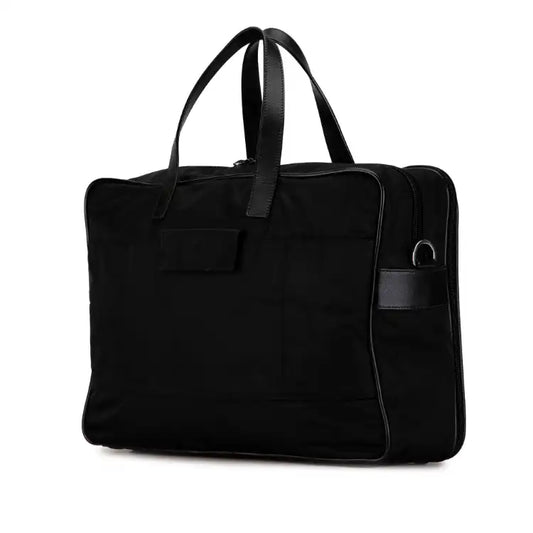 Prada Saffiano-Trimmed Tessuto Briefcase