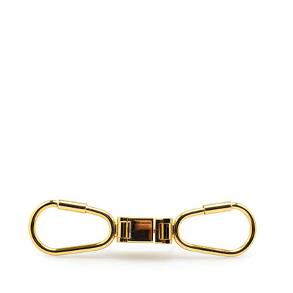 Gucci Gold Plated Interlocking G Web Key Chain