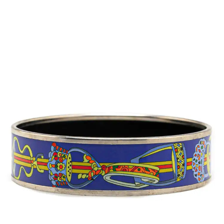 Hermès Wide Cloissone Enamel Bangle 65