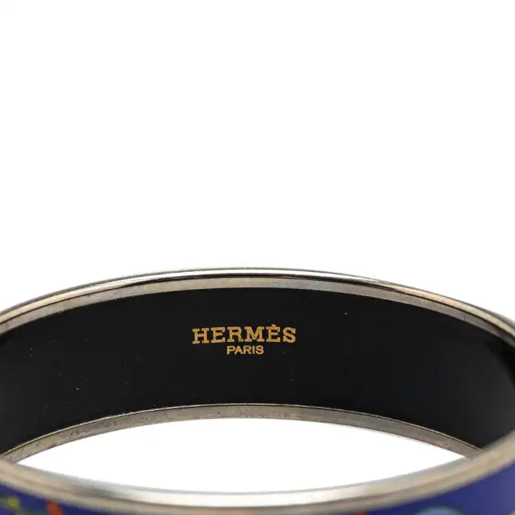 Hermès Wide Cloissone Enamel Bangle 65